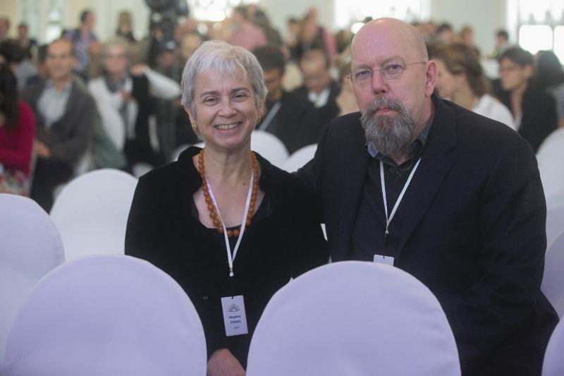 На фото &ndash; переводчик Солженицына Мариан Шварц, лауреат премии «Читай Россию» (2014) и член жюри премии профессор Рон Майер.